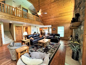 TV, fireplace, streaming services