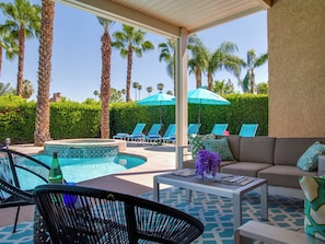 A heated pool