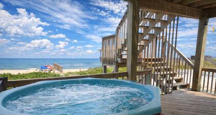 Nags Head MP 11, Oceanfront, Private Pool, Hot Tub, Free Pool Heat-Select Weeks, Pets OK
