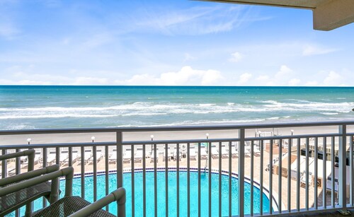 Satellite Beach Condo with Large Oceanfront Patio & Heated Pool 🌊