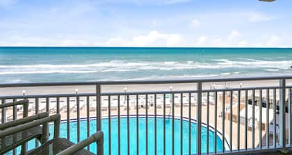 Satellite Beach Condo with Large Oceanfront Patio & Heated Pool 🌊