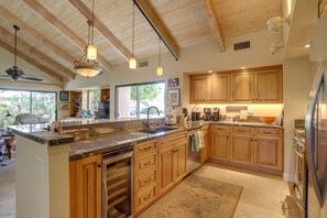 Fridge, microwave, stovetop, dishwasher - Mtn-View Rancho Mirage Condo w/ Lakefront Patio (Rancho Mirage)