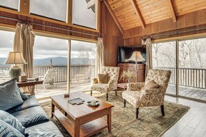 Fernseher, Kamin, DVD-Player, Bücher