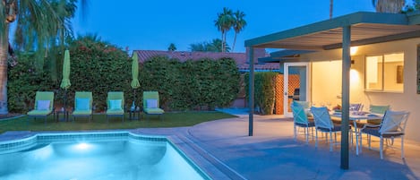 Una piscina riscaldata