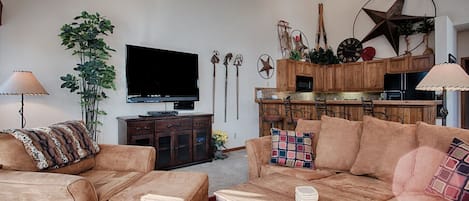 Televisión, chimenea