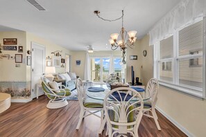TV, fireplace - Oceanfront just Steps to the Beach - Short Drive to Dining/shops CC II 101 (Surfside Beach)