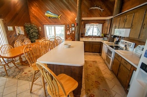 Fridge, microwave, oven, stovetop - WH1091- Oceanfront-  6 BRs, Cargo Lift, Great Ocean Views Dog Friendly! (Corolla)
