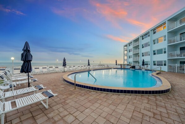 A heated pool