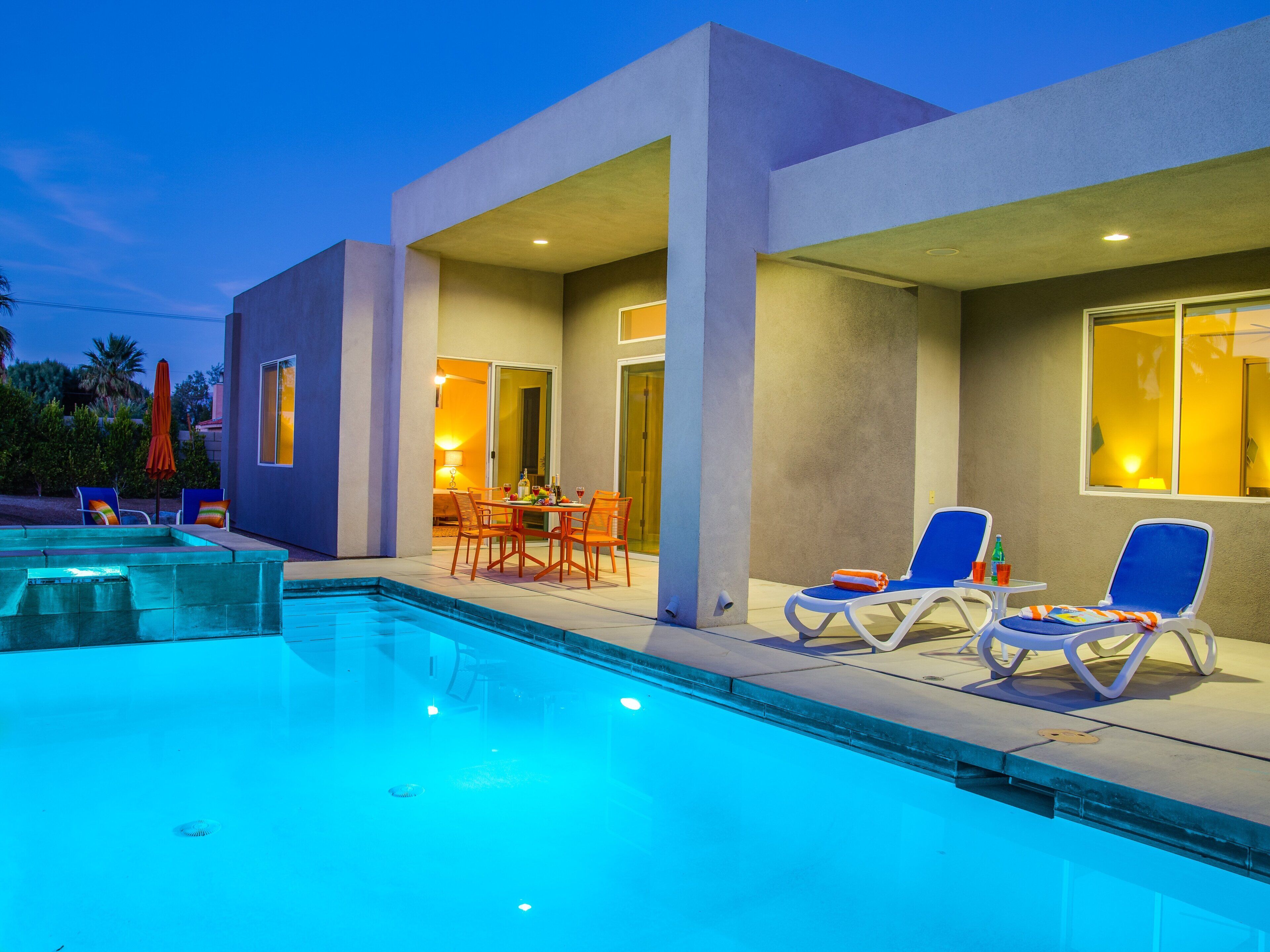 A heated pool
