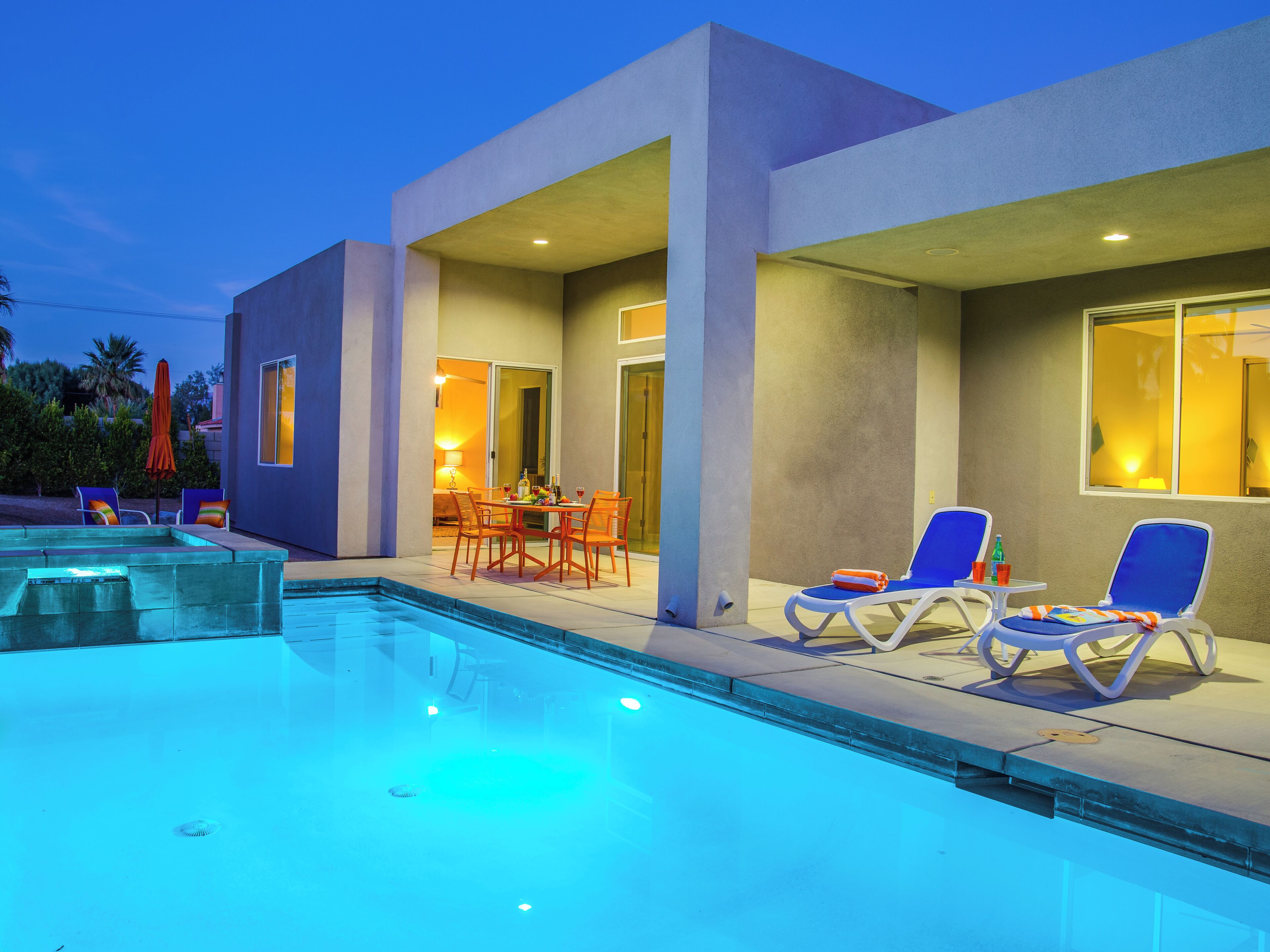A heated pool