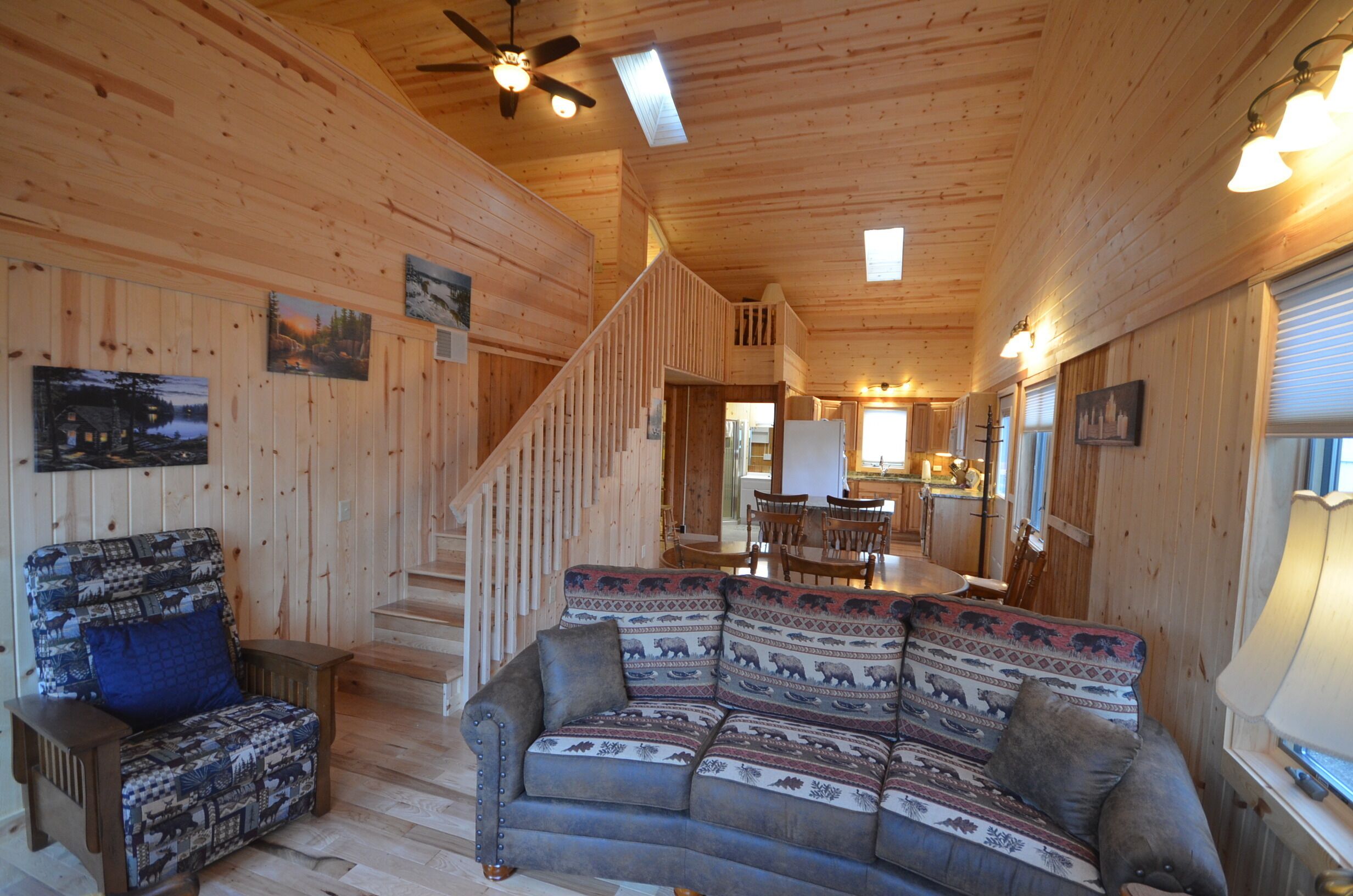 Cozy waterfront sunset cottage on Lake Leelanau. Air, Near Leland.