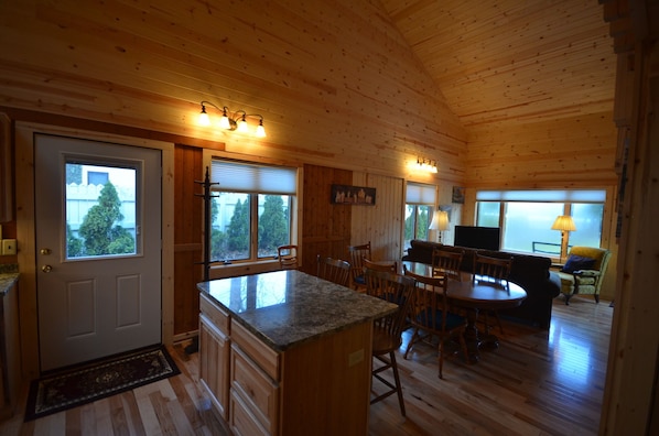 Interior - Cozy waterfront sunset cottage on Lake Leelanau. Air, Near Leland. (Lake Leelanau)