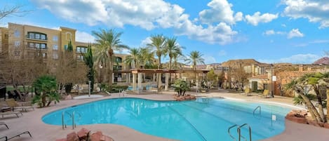 A heated pool