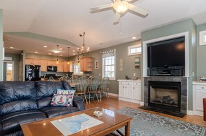 DVD player, foosball - Huge 5 Bedroom Duplex with Ocean Views! (Kure Beach)