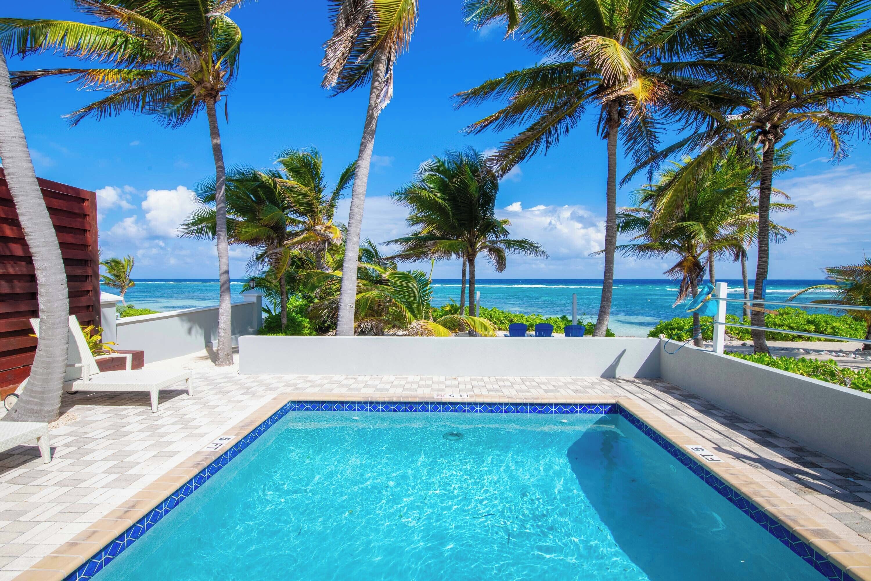 Make a splash in the home's private pool.