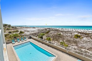 A heated pool - GD 205: EndlessBlueViews - Beautiful View that is waiting for you! Book Now! (Fort Walton Beach)