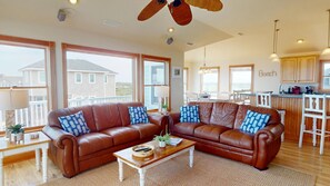 TV, video games, DVD player, books - Seaside-Panoramic views! All 6 bedrooms have private bathroom. 4x4 beach (Carova)