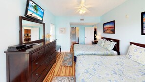 4 bedrooms, iron/ironing board, WiFi, bed sheets