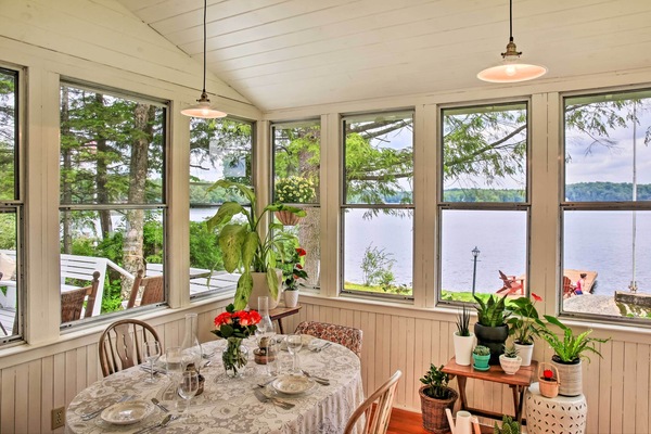Sunroom | Breakfast Table | Water Views