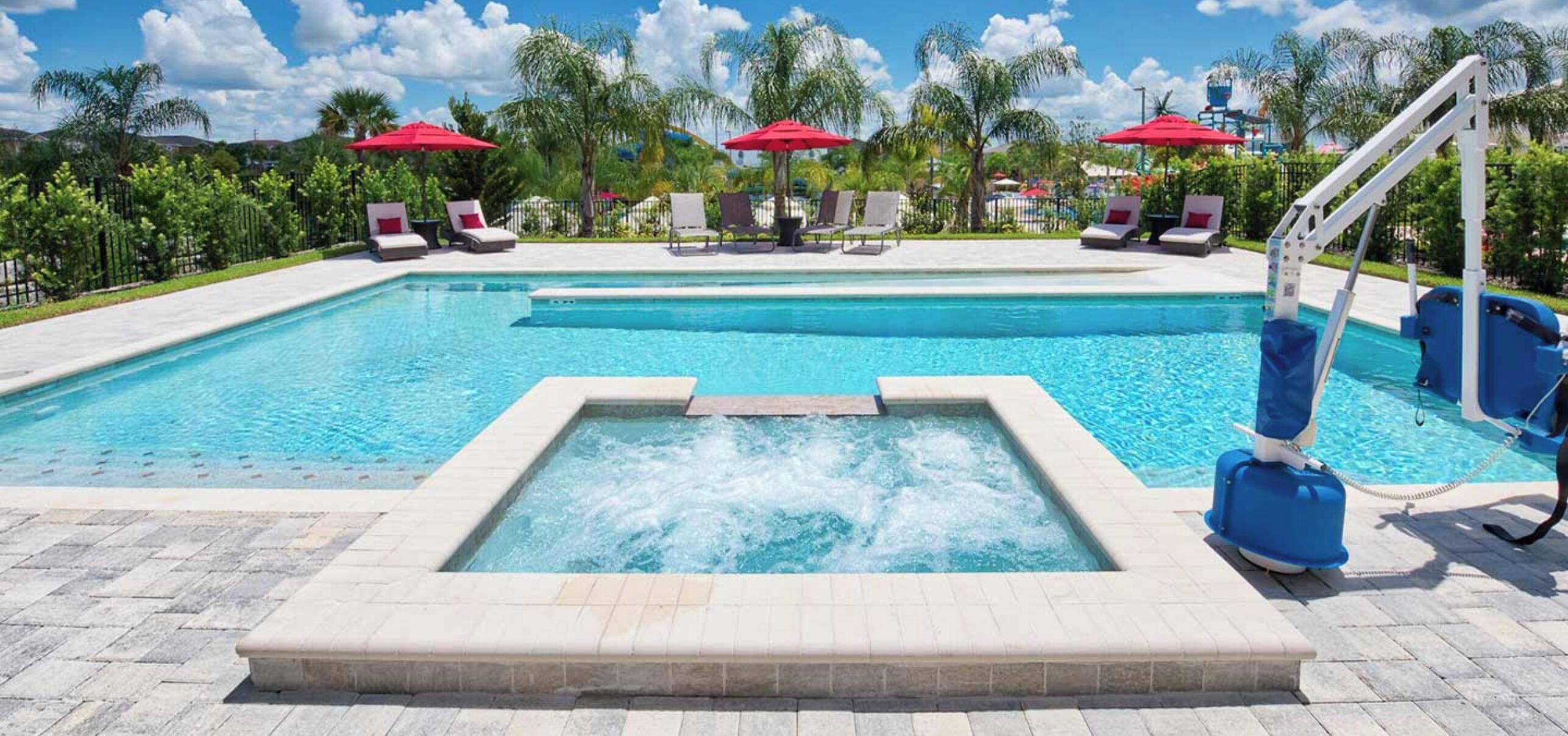 A heated pool