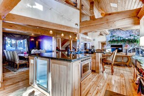 Enjoy meals and socialize in this well-appointed kitchen with a large island and dining area.