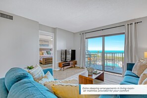 TV, DVD player - Direct Oceanfront Condo | Perfect for Families W/ Heated Pool & Stunning Views! 🏖️ (Cape Canaveral)