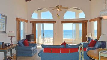 TV, fireplace, DVD player, stereo