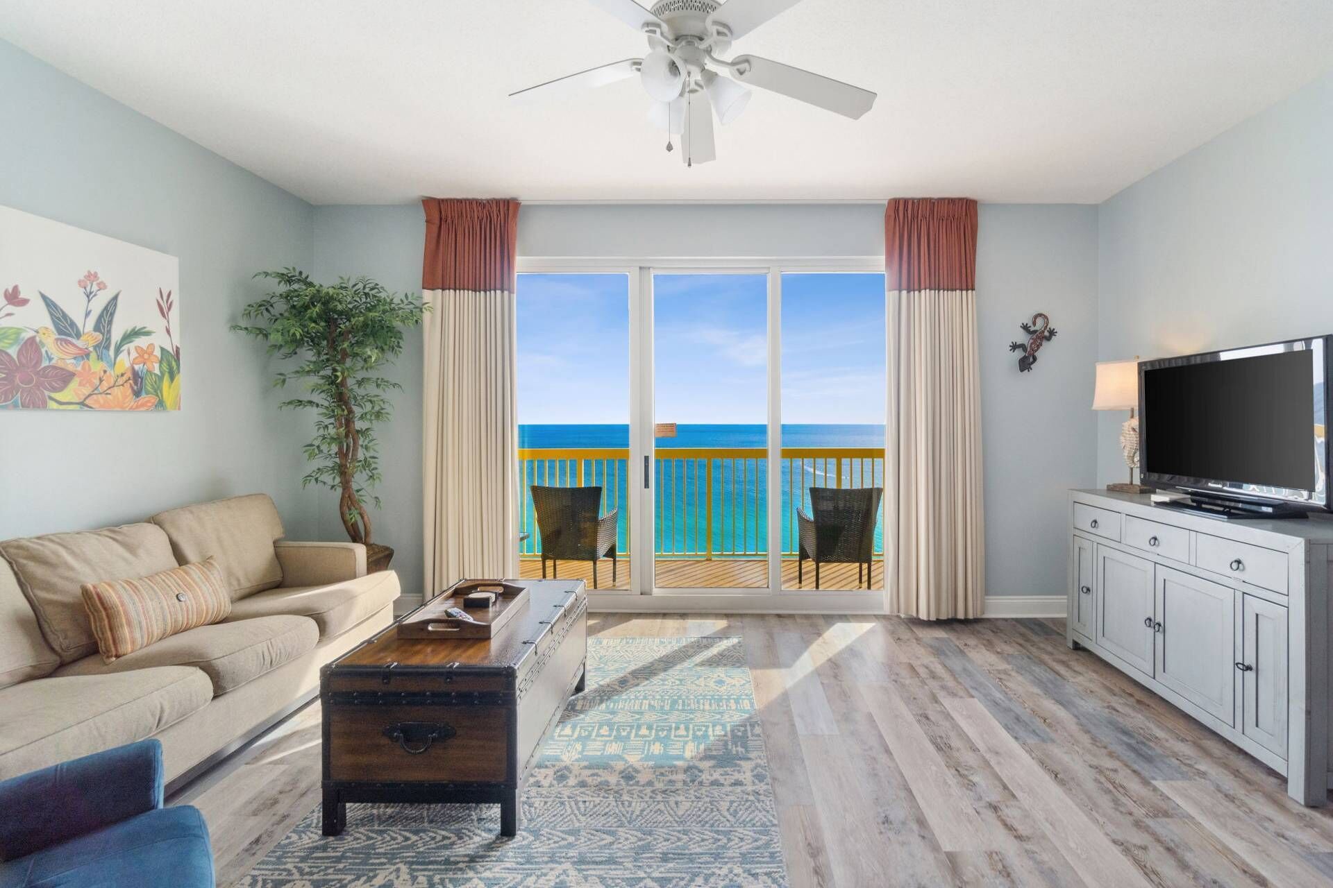 Beachfront condo in prime location with private balcony
