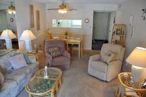 Televisión, reproductor de DVD y libros