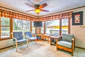 TV, DVD player, books, stereo - Scenic Lyman Home on Swan Pond w/ Wraparound Deck! (Lyman)