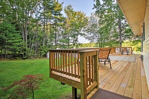 Terrace/patio - Scenic Lyman Home on Swan Pond w/ Wraparound Deck! (Lyman)