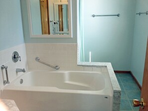 Ensemble douche/baignoire, sèche-cheveux