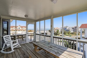 Outdoor dining - WH1088-Semi-Oceanfront- 6 BRs, Private Pool, Hot Tub, Dog Friendly (Corolla)
