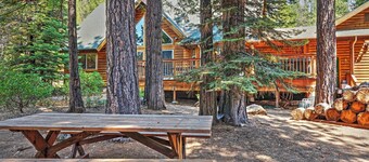 Hot Tub, Deck & Trail Access: Shaver Lake Cabin
