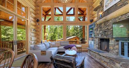 Lodge-Style Home by InvitedHome | Vast Patio, Hot Tub, Hiking, Fireplace