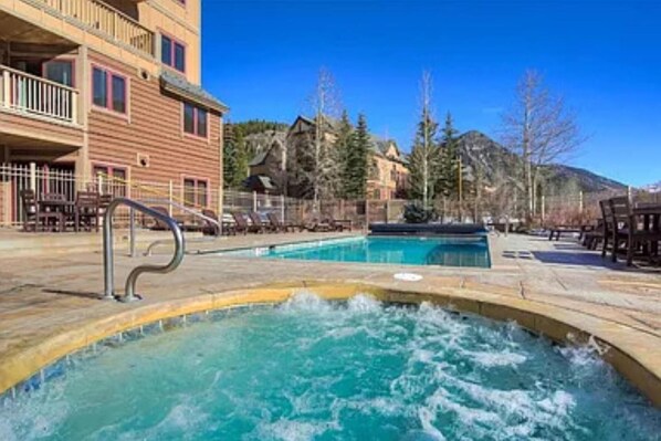 Outdoor pool, a heated pool