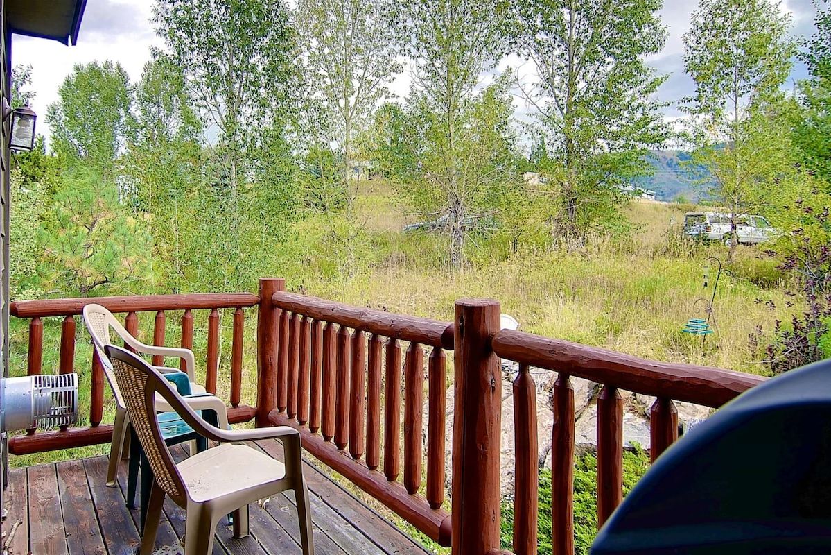 Looking North on the deck outside of the living area