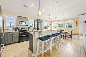 Fridge, microwave, oven, stovetop - Gone Coastal at Corolla Shores Modern 7 Bedroom Home w/ Private Pool & Recreation. (Corolla)