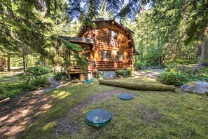 Exterior - Rustic Sequim Cabin w/ Fire Pit & Forested Views! (Sequim)