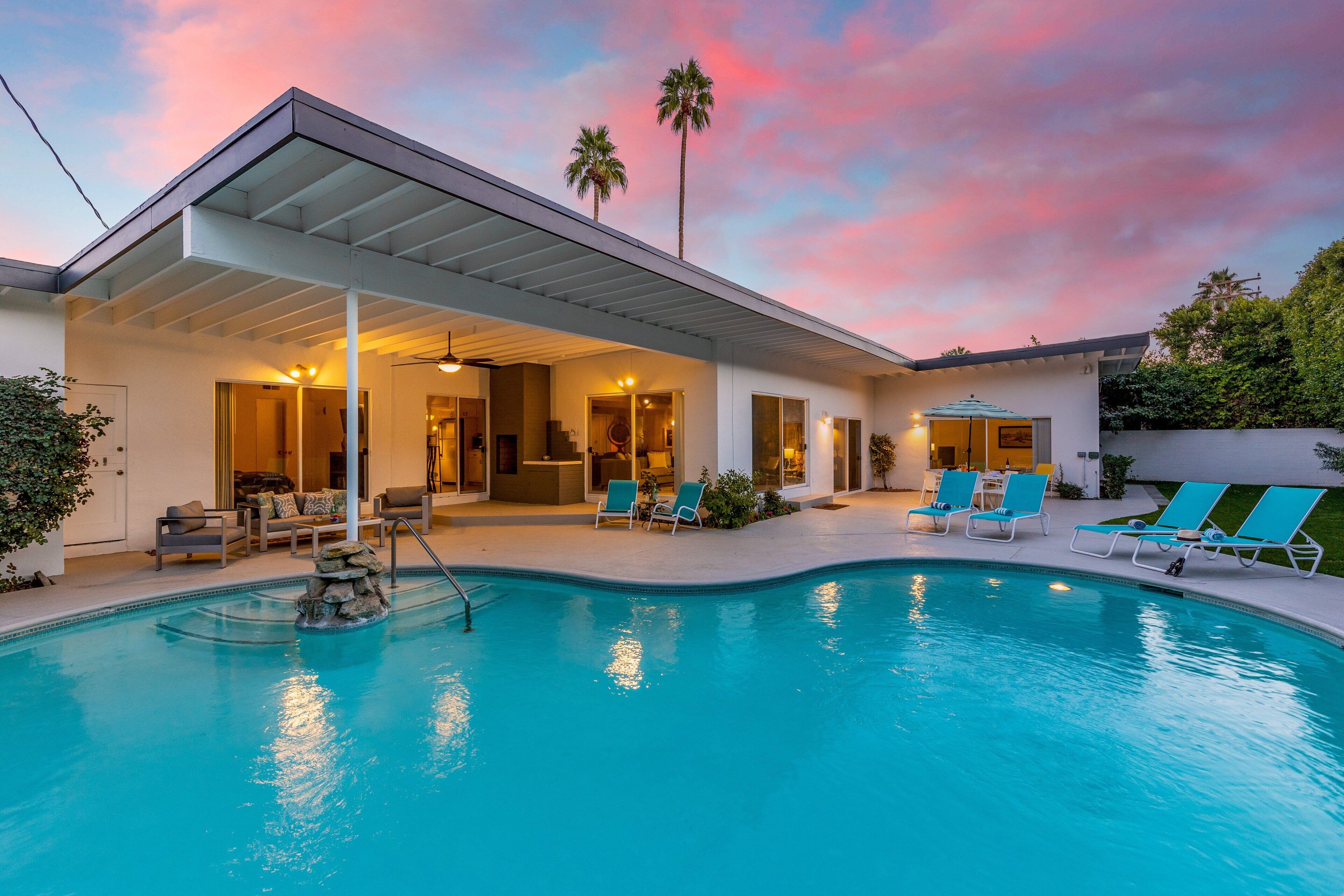 A heated pool