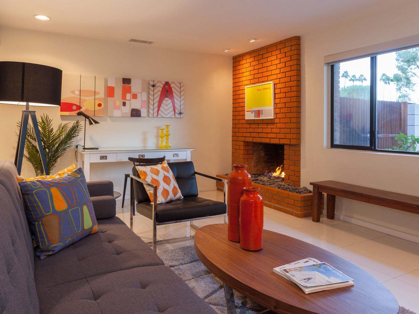 Smart TV, fireplace, DVD player