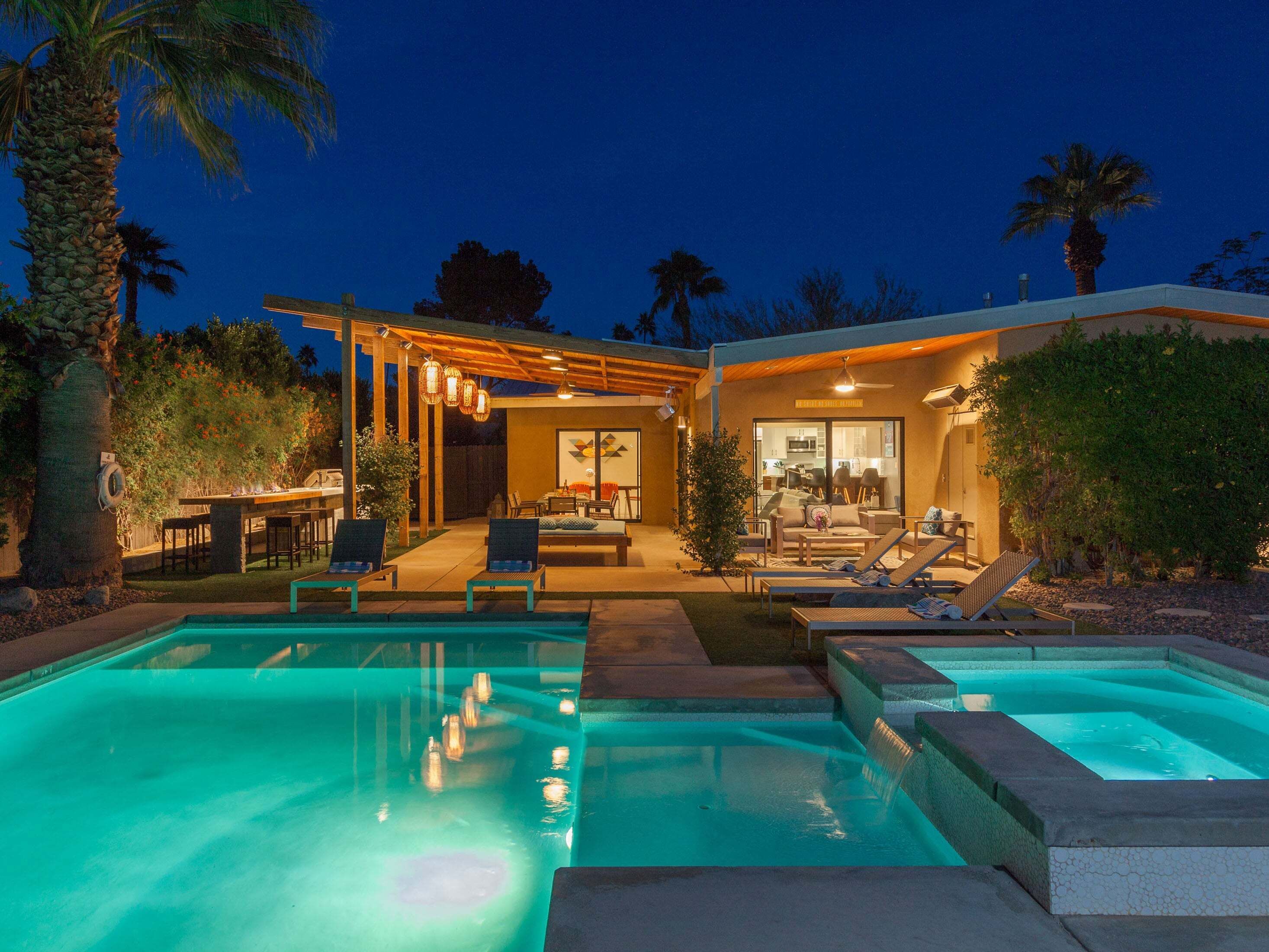 A heated pool