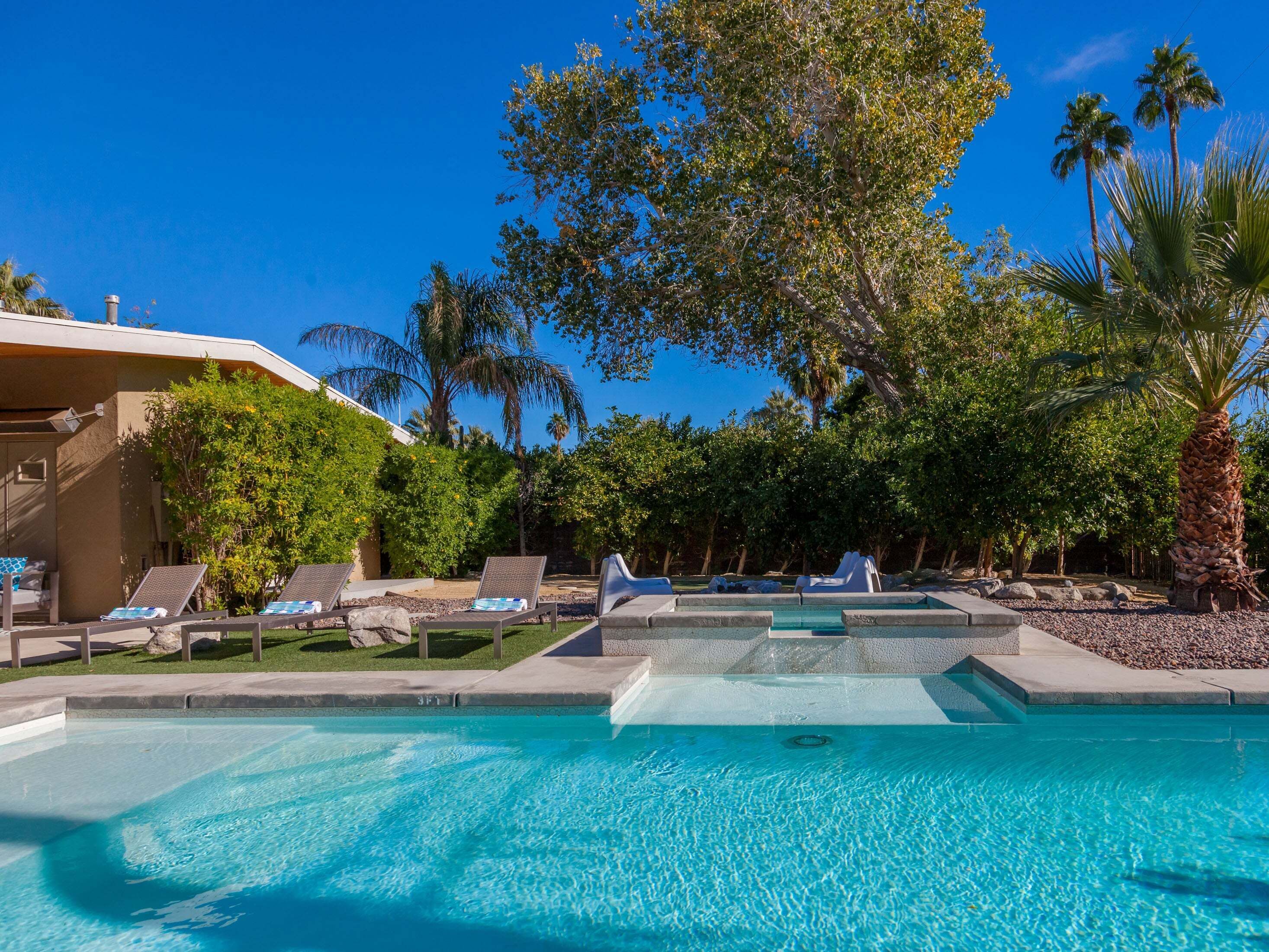 A heated pool