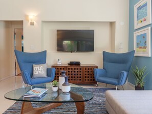 TV, fireplace, DVD player