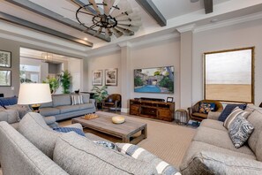 TV, video game console, DVD player, table football