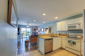 Fridge, microwave, dishwasher, coffee/tea maker - Sound Views & Ocean Breezes at 223 Turtle Cove! (Surf City)