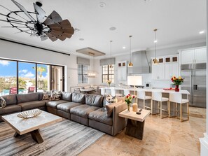 TV, video game console, table football, ping pong