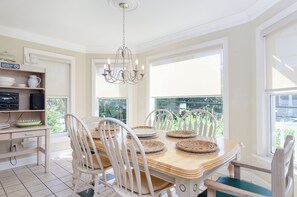 Dining - 4BR Duplex w Hot Tub, Home Gym, and Sound Views! (Wrightsville Beach)