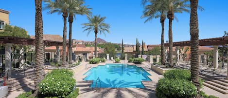 A heated pool