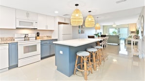 Private kitchen - Coastal Family Escape – 3-Bed Retreat w/ Pool, Huge Balcony & Pier Views (Cocoa Beach)